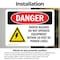 Signmission Shock Hazard Do Not Operate Within 10 Feet Danger Sign, Vinyl Decal, 7in W x 5in L, 2PK OS-2PACK-DS-D-57-L-1699 - alternate 4